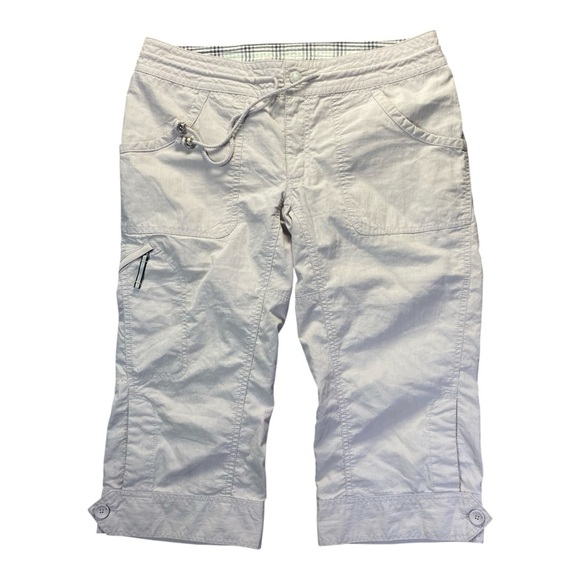 The North Face Women’s Cargo Capris Size 8 Beige Outdoor Hiking Pants - Picture 1 of 15